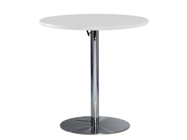 CECA-011 | 30" Round Cafe Table w/ White Top and Hydraulic Base -- Trade Show Furniture Rental